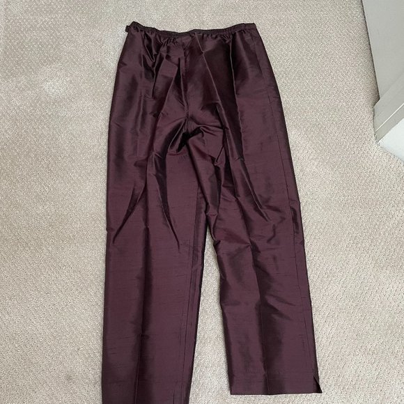 Kathleen Sommers Brown Silk Pants - Picture 5 of 8
